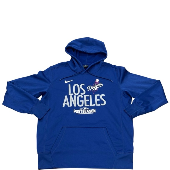 Nike Men’s Authentic Collection LA Dodgers 2021 Postseason Hoodie Large Used - Picture 1 of 6